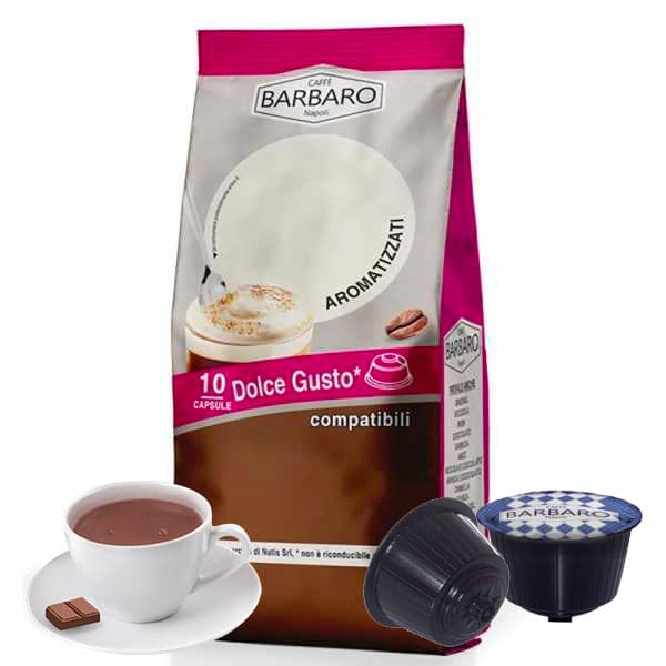 Capsule Caffè Barbaro compatibili con macchine a marchio Nescafé®* Dolce Gusto®* - 10pz - Cioccolato Fondente