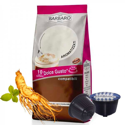 Capsule Caffè Barbaro compatibili con macchine a marchio Nescafé®* Dolce Gusto®* - 10pz - Ginseng