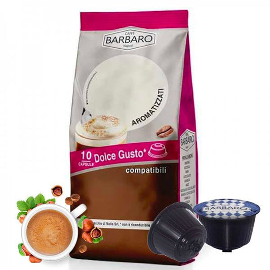 Capsule Caffè Barbaro compatibili con macchine a marchio Nescafé®* Dolce Gusto®* - 10pz - Nocciolino